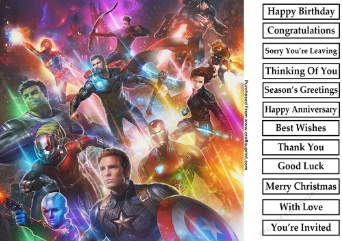 The Avengers End Game 8x8 Quick Card