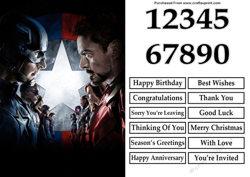 The Avengers Civil War Quick Card 