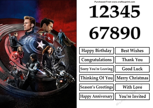 The Avengers Civil War 2 Quick Card 
