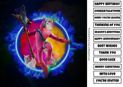 Fortnite 2 8x8 Quick Card Any Occasion