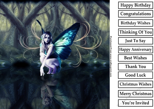 Fantasy Fairy 3 8x8 Quick Card