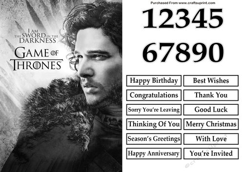 Game of Thrones 5 Quick Card
