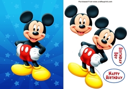 Mickey Mouse A5 Decoupage