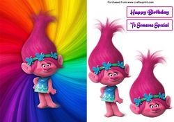 Trolls Poppy A5 Decoupage