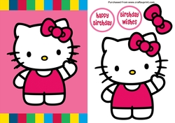 Hello Kitty A5 Decoupage