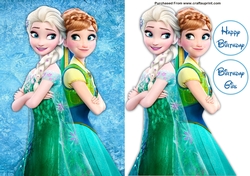 Image of cup798697_82225 - Frozen Elsa and Anna A5 Decoupage