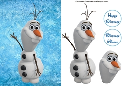 Frozen Olaf A5 Decoupage