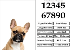 French Bulldog A5 Quick Card
