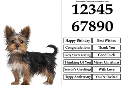 Yorkshire Terrier A5 Quick Card