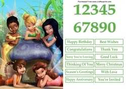 Tinkerbell and Friends A5 Quick Card