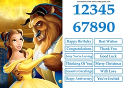 Beauty and the Beast A5 Quick Card