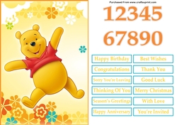 Happy Winnie the Pooh A5 Quick Card