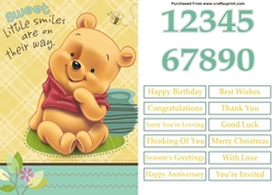Baby Winnie the Pooh A5 Quick Card