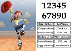 Toy Story Jessie A5 Quick Card