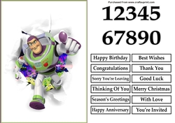 Toy Story Buzz 2 A5 Quick Card