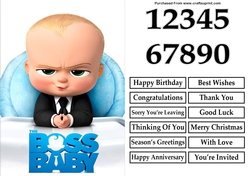 The Boss Baby 2 A5 Quick Card