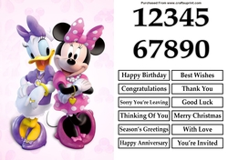 Minnie Mouse and Daisy Duck A5 Quick Card