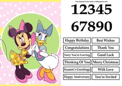 Minnie Mouse and Daisy Duck 2 A5 Quick Card