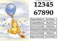 Vintage Winnie The Pooh and Piglet A5 Quick Card
