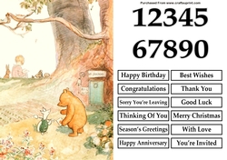 Vintage Winnie The Pooh and Piglet 2 A5 Quick Card