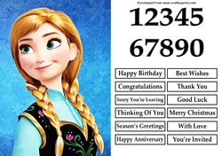 Anna from Frozen A5 Quick Card