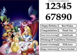 Alice in Wonderland Characters A5 Quick Card