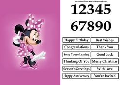 Minnie with Mobile Phone A5 Quick Card