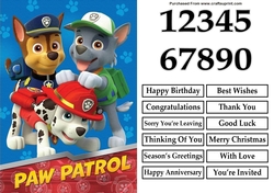 Paw Patrol Pups Birthday A5 Decoupage