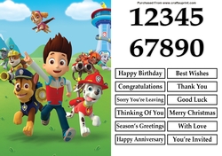 Paw Patrol Characters Birthday A5 Decoupage