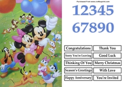 Mickey and Minnie and Friends A5 Decoupage