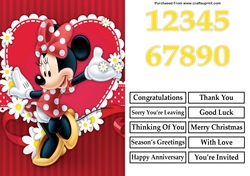 Minnie Mouse 2 A5 Quick Card