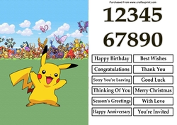 Pikachu and friends A5 Quick Card