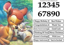 Bambi and Thumper A5 Quick Card