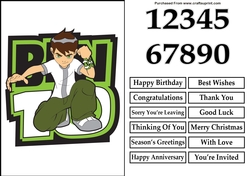 Ben 10 A5 Quick Card