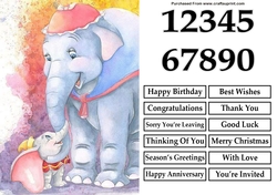 Dumbo and Mum A5 Quick Card
