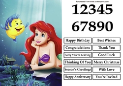 The little Mermaid and Flounder A5 Quick Card