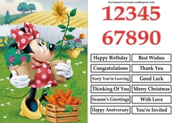 Minnie Mouse Gardening A5 Quick Card