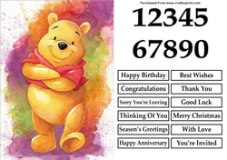Winnie the Pooh Watercolour A5 Quick Card
