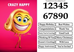 Emoji Movie 5 A5 Quick Card
