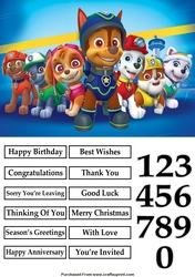 Paw Patrol Pups Characters A5 Quick Card
