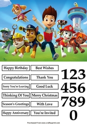 Paw Patrol Characters A5 Quick Card