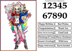 Harley Quinn Cartoon 2 Quick Card