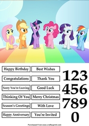 My Little Pony Characters A5 Quick Card
