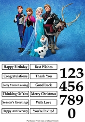 Frozen Characters A5 Quick Card