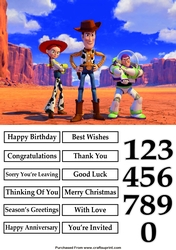 Toy Story A5 Quick Card