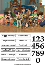 Toy Story Characters A5 Quick Card