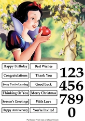 Snow White Apple A5 Quick Card