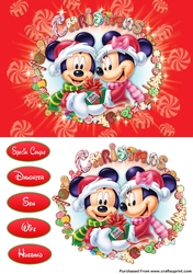 Mickey and Minnie Mouse Christmas Step By Step