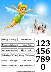 Tinkerbell Flying A5 Quick Card