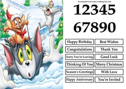 Tom and Jerry Christmas 3 Quick Card